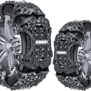 Catene da neve universali per auto, suv, furgone, camion, per pneumatici 165-285 mm, con pala, chiave inglese e guanti