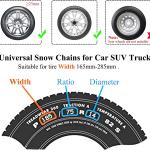 Catene da neve universali per auto, suv, furgone, camion, per pneumatici 165-285 mm, con pala, chiave inglese e guanti