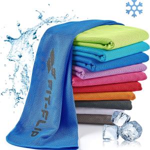 Asciugamano in microfibra, Airflip, asciugamano rinfrescante per per lo sport e la palestra, corsa, trekking, viaggio e yoga, 100x30cm