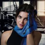Asciugamano in microfibra, Airflip, asciugamano rinfrescante per per lo sport e la palestra, corsa, trekking, viaggio e yoga, 100x30cm