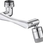 Mitigeur pivotant avec 2 fonctions de pulvérisation, extension de cuisine multifonctionnelle, adapté au filetage extérieur 20mm, 22mm, 24mm, pivotant à 1440°.