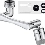 Mitigeur pivotant avec 2 fonctions de pulvérisation, extension de cuisine multifonctionnelle, adapté au filetage extérieur 20mm, 22mm, 24mm, pivotant à 1440°.