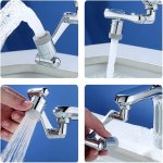 Mitigeur pivotant avec 2 fonctions de pulvérisation, extension de cuisine multifonctionnelle, adapté au filetage extérieur 20mm, 22mm, 24mm, pivotant à 1440°.