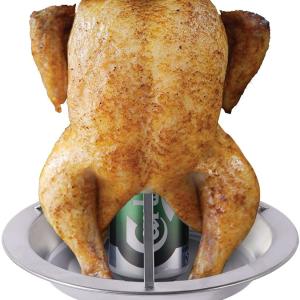 Supporto per arrostire il pollo, porta pollo pieghevole, per arrosti di pollo, per forno, barbecue, BBQ grill