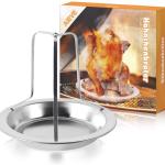 Supporto per arrostire il pollo, porta pollo pieghevole, per arrosti di pollo, per forno, barbecue, BBQ grill