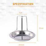 Supporto per arrostire il pollo, porta pollo pieghevole, per arrosti di pollo, per forno, barbecue, BBQ grill