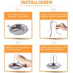 Supporto per arrostire il pollo, porta pollo pieghevole, per arrosti di pollo, per forno, barbecue, BBQ grill