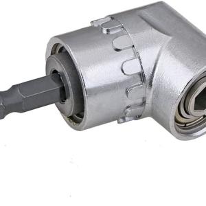 Cacciavite ad angolo retto, angolare adattatore per avvitatore, 105°, acciaio, 1/4 pollice