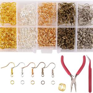 Ganci per orecchini, set per riparazioni o creazioni di gioielli