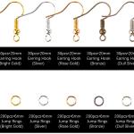 Crochets pour boucles d'oreilles, ensembles pour réparations ou créations de bijoux