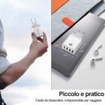 Caricabatterie USB a 4 porte USB, Carica Rapida, Quick Charger 3.0 33W 6A, universale, bianco