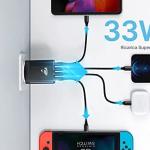 Caricabatterie USB a 4 porte USB, Carica Rapida, Quick Charger 3.0 33W 6A, universale, nero
