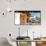 Videosorveglianza, 4 telecamere WIFI con HDD da 1 TB, Sistema di telecamere di sicurezza WiFi wireless 3M Super HD