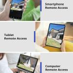 Videosorveglianza, 4 telecamere WIFI con HDD da 1 TB, Sistema di telecamere di sicurezza WiFi wireless 3M Super HD