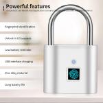Lucchetto a Impronta Digitale – Impermeabile, Ricarica USB, Sicurezza Senza Chiave
