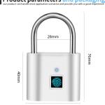 Lucchetto a Impronta Digitale – Impermeabile, Ricarica USB, Sicurezza Senza Chiave