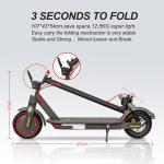 Scooter électrique, 30 km d'autonomie, moteur 350W, nouveau 2023 AOVOPRO, scooter électrique, ES80 M365, noir
