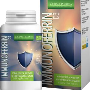 Immunoferrin D3, Integratore di Lattoferrina con Vitamina C, D e Zinco