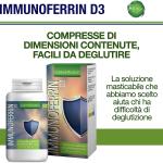 Immunoferrin D3, Integratore di Lattoferrina con Vitamina C, D e Zinco