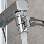 Adaptateur de mitigeur avec robinet, pour douche, machine à laver, 3 voies, acier inoxydable, avec adaptateurs