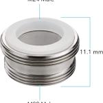 Adaptateur de mitigeur avec robinet, pour douche, machine à laver, 3 voies, acier inoxydable, avec adaptateurs