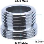 Adaptateur de mitigeur avec robinet, pour douche, machine à laver, 3 voies, acier inoxydable, avec adaptateurs