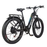 Vélo électrique pour adultes, 26 pouces, Vélo électrique de ville, avec amortisseur à l'avant, avec moteur bafang 500W, batterie amovible Samsung 48V 17.5AH, GUNAI GN26