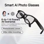 PEJE Smart Glasses - Intelligente Brille photochromer Funktion HD 1080P - KI-Assistent & Live-Übersetzung