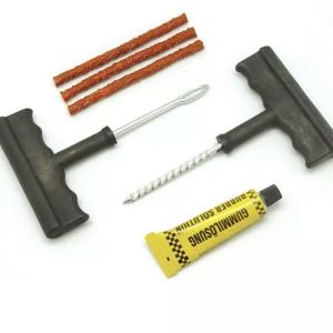 Kit Ripara Gomme per Foratura Auto, Moto, riparazione ruota, pneumatici, tubeless