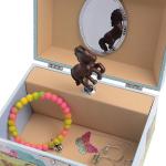Porta Gioielli con Cavallo Roteante, Design a Stalla, Musica di Home on The Range, JewelKeeper