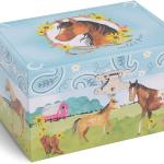 Porta Gioielli con Cavallo Roteante, Design a Stalla, Musica di Home on The Range, JewelKeeper