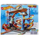 HOT WHEELS Garage ultime avec attaque de requin, incl. 2 voitures
