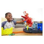 Hot Wheels T-Rex Attacke motorisiertes Spielset inkl. 1 Spielzeugauto und Soundeffekten