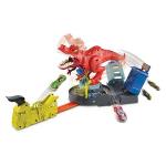  Hot Wheels T-Rex Attacke motorisiertes Spielset inkl. 1 Spielzeugauto und Soundeffekten
