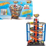 Hot Wheels, City Mega Garage, Twist Playset con Ascensore a Spirale e Oltre 60 Posti Auto, Include 1 Macchinina, GTT95