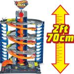 Hot Wheels, City Mega Garage, Twist Playset con Ascensore a Spirale e Oltre 60 Posti Auto, Include 1 Macchinina, GTT95
