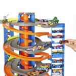 Hot Wheels, City Mega Garage, Twist Playset con Ascensore a Spirale e Oltre 60 Posti Auto, Include 1 Macchinina, GTT95