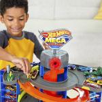 Hot Wheels, City Mega Garage, Twist Playset con Ascensore a Spirale e Oltre 60 Posti Auto, Include 1 Macchinina, GTT95