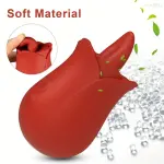Stimulateur de langue Rose Toy avec 10 modes - Vibrateur électrique pour le clitoris - Jouet sexuel rechargeable pour femmes et couples