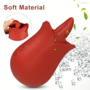 Rose Toy Stimolatore a Lingua con 10 Modalità - Vibratore a Leccata Elettrica per Clitoride - Giocattolo Sessuale Ricaricabile per Donne e Coppie