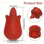 Stimulateur de langue Rose Toy avec 10 modes - Vibrateur électrique pour le clitoris - Jouet sexuel rechargeable pour femmes et couples
