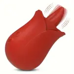 Stimulateur de langue Rose Toy avec 10 modes - Vibrateur électrique pour le clitoris - Jouet sexuel rechargeable pour femmes et couples