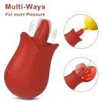 Stimulateur de langue Rose Toy avec 10 modes - Vibrateur électrique pour le clitoris - Jouet sexuel rechargeable pour femmes et couples