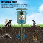 Ripellente per Animali Selavatigi, con Tecnologia Soundwave, a energia solare, Luce LED e Vibrazione