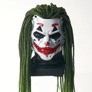 Maschera Costume Clown Horror Unica – Design Spaventoso Full-Face
