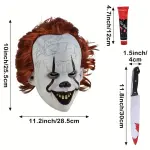 Maschera Horror Clown Killer – Set Accessori Spaventapasseri & Sorridente per Halloween Cosplay