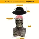 Set 2 Maschere Teschio Realistiche con Mascella Mobile – Costume Halloween