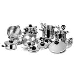 Lagostina Dietetica, Batterie de cuisine, 24 pcs, Acier inoxydable 18/10