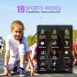 HENGTO Kinder‑Smartwatch IP68 – 19 Sportmodi, Herzfrequenz & Schlafmonitor, Schrittzähler, Wasser‑ und Aktivitäts‑Tracker