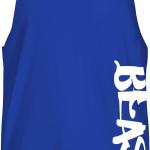 Canotta fitness, palestra, bodybuilding, canottiera smanicato in cotone, sport tank top, Cabeen Beast, blu